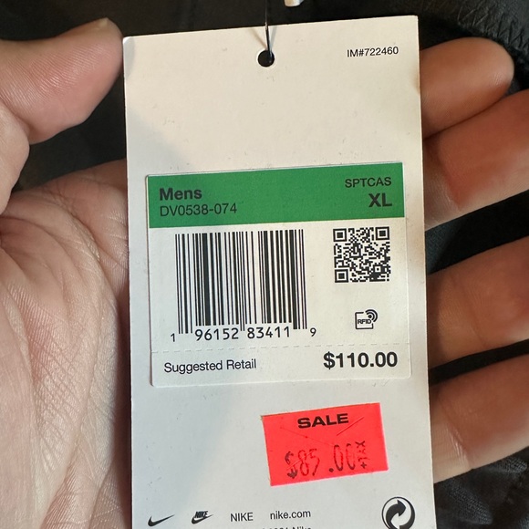 Nike Tech Fleece Taped Jogger - Grey/Orange - Picture 7 of 8